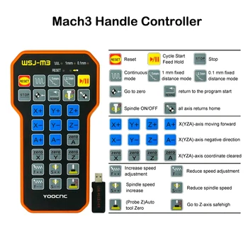YOOCNC Mach3 Instrukcija Nuotolinio valdymo Rankena Valdytojas, MPG, USB Bevielio Rankenėlę už CNC Router