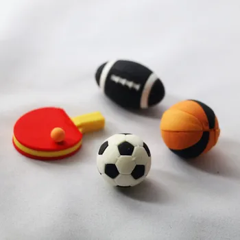 3Pcs Mini Modeliavimo Futbolo, Krepšinio, Regbio Pingpong 1/12 Miniatiūriniai Lėlių Apsimesti Žaisti Žaislai, Lėlės Namas Priedai