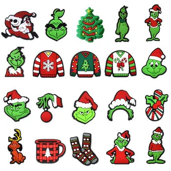 Kalėdų Dieną Pakabukai Croc Priedai PVC Batų Apdaila medžio kojinės užkimšti priedai jibz Moliūgų Vyras X-mas Gifts