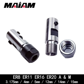 ER8 ER11 ER16 ER20 įrankių laikiklis variklio veleno po verpstės 4 6mm 5mm 8mm 10mm 12mm kaip 14mm 15mm už ER įrankių laikiklis Graviravimas mašina