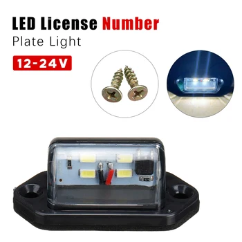 Sunkvežimių, Lengvųjų 4 LED Automobilių Licencijos numerio apšvietimo Lemputės Valtis Sunkvežimių Priekabos Žingsnis Lempos Automobilių Priedai, Dalys 12V Pakeitimo Signalas Šviesa