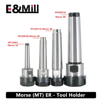 MT1 MT2 MT3 MT4 Galiniai Traukti Morzės Sriegis įrankių laikiklis ER20 ER25 ER32 MTB ER įrankių laikiklis M6 M10 M12 M16 collet už cnc Frezavimo staklės