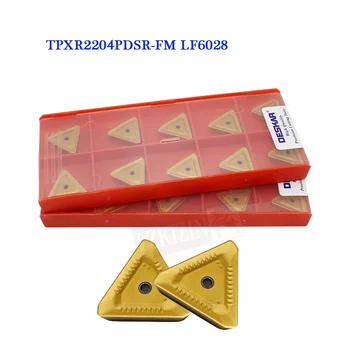 10vnt Karbido Įdėklai TPXR2204 PDSR FM LF6028 DESKAR CNC Frezavimo ir Tekinimo Įrankis Staklės, Metalo Pjovimo Įrankiai TPXR Plieno Ašmenys