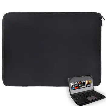 Juodos 15 colių nešiojamas kompiuteris notebook sleeve case cover dėklas Raštas W/4 dirželiai 15