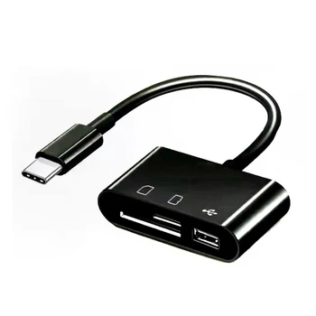 3 In1 Tipas-C Micro-USB SD TF Telefono OTG Kortelių Skaitytuvas Adapterį SD Kortelių Skaitytuvas Samsung Galaxy Tablet