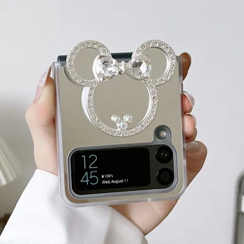 Z Flip4 Mielas 3D Lokys Pelės Meilė Širdies Bowknot Telefono Dangtelį Samsung 