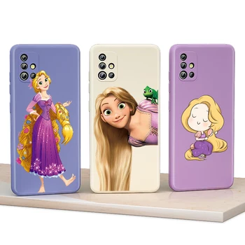 Princesė Rapunzel Skystu Silikonu Minkštas gaubtas, Skirtas Samsung Galaxy A01 A11 A12 A51 A71 A21S A31 A32 A52 A72 A50 Telefono dėklas