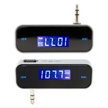 Automobilių 3.5 mm MP3 Muzikos Garso FM Siųstuvas LCD Mini Belaidžio Su MICRO USB Automobilių Rankų įranga 