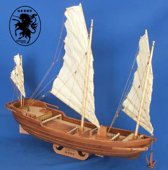 senovės kinų žvejybos valtis masto 1/62 senovės burlaivio medienos laivo modelio rinkinį