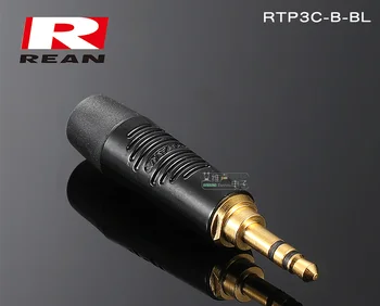 1Pcs Šveicarijos NEUTRIK REAN juoda korpuso auksu RTP3C-B-BL mažas tris-core 3,5 mm ausinių kištuku, 