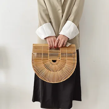 Elegantiška Moteriška Pynimo Nešti maišą 2022 Mados Moterų Dizaineris Rankinės Didelės Balno pagalvių Šiaudų Paplūdimio Kelionės krepšys