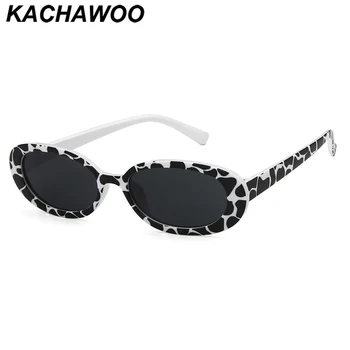 Kachawoo mažas ovalo formos akiniai nuo saulės vyrams mados saulės akiniai moterų tendencijos lauko atspalvių uv400 balta juoda ruda Europos karšto