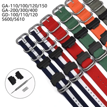 Nailono Maskuojanti Juosta, Diržu, Casio G-Shock GA-110/100/120/150/200/300/400 GD-100/110/120 DW-5600 DW-6900 Apyrankę Watchband