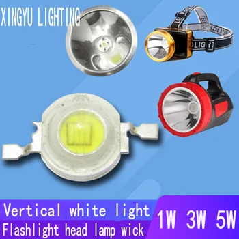 10vnt led lemputė karoliukai 1W lemputė karoliukai 1W3W5W power lemputė karoliukai automobilių žibintai žibintuvėlis kalnakasiams lempos vertikalios baltos šviesos prožektorius