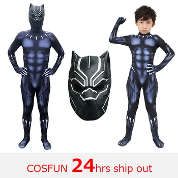 T'Challa cosplay kostiumų Black Panther Kostiumų vaikas Helovinas Kostiumas, įkvėptas 