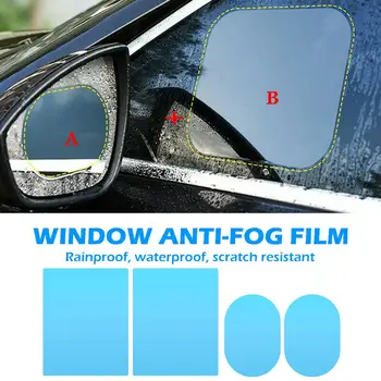 4pcs Anti Rūko Automobilio Šoninis Veidrodis Window Films Anti Akinimo galinio vaizdo Veidrodėlis, Apsauginės plėvelės, Vandeniui Rainproof Auto Stiklo Lipdukai