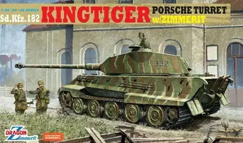 DRAGON 6302 1/35 vokietijos King Tiger Bokštelis w/Zimmerit modelio rinkinys