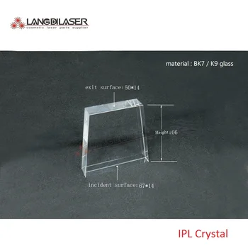 šviesos vadovas crystal : 67*14+50*14 , aukštis : 66mm , IPL langai , IPL šviesos vadovai , ipl optinių kristalų
