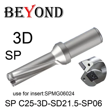 PO Gręžimo 3D 21mm 21,5 mm SP C25-3D-SD21-SP06 SD21.5 U Gręžimo Tiek naudoti SPMG SPMG06024 Karbido Pjovimo Įdėklai Įrankiai CNC