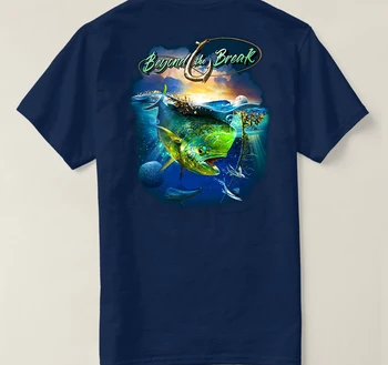 Mahi Mahi Delfinų, Žuvų Žvejybos T-Shirt Vasaros Medvilnės trumpomis Rankovėmis O-Kaklo vyriški Marškinėliai Naujas S-3XL