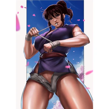 Spausdinti Anime Seksualus Stiprus Tvarstis Bokso Lady Drobės Tapybos 21x30cm 30x45cm Pasirinktinis Vaizdo Žaidimas Menas, Plakatų Sienos Nuotraukas Kambarys
