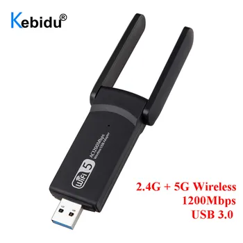 Iki 1200Mbps USB 3.0, Wifi Adapter Dual Band 5 ghz iki 2,4 Ghz, 802.11 AC RTL8812BU Wifi Antenos prijungimo įtaisas Tinklo Kortelė Nešiojamojo kompiuterio Darbalaukį