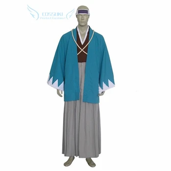 Aukštos Kokybės Rurouni Kenshin Saito Hajime Shinsengumi Vienodas Cosplay Kostiumas ,Puikiai Užsakymą Jums !