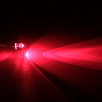 1000PCS/DAUG F3 3MM Apvali Skaidri Korpuso Raudona LED Šviesos Diodai Vanduo skaidrus, 