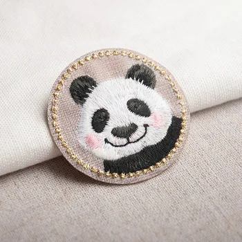 1Pcs Panda Katė, Triušis Siuvinėjimo Geležies Siūti Lopai Drabužių Aplikacijos 