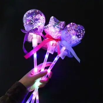 Žvaigždėtas Dangus Kamuolys Pasakų Glow Stick LED Spalvingas Blizgučiai Stick Šviesos Šalis Festivalis Švyti Tamsoje Šviesos Magija Kamuolys Lazdelė