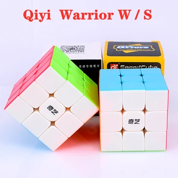 Qiyi Kariai W 3x3x3 Magija Greitis Kubo Stickerless Profesinės Antistress Kariai S 3X3 Įspūdį Fidget Žaislai, Vaikų Dovanų