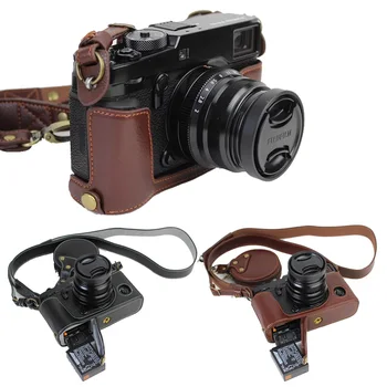 Už Fujifilm X-Pro2 Xpro II X-PRO3 kameros Dangtelio dirželis per petį ir mini atveju Originali Oda Atveju Fotoaparatas pusė maišo Apvalkalo