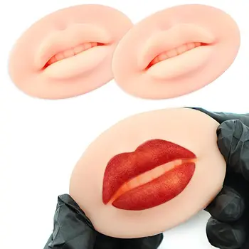 Silikono 3D Lūpų Makiažo Menininkų Praktikoje Odos, Lūpų Formos Tatuiruotė Mokymo Priedai