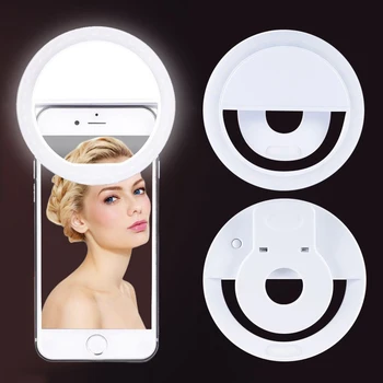 Universalus LED Selfie Žiedas Šviesos Papildomas Apšvietimas Nakties Tamsa Selfie Didinti Telefonai Užpildyti Šviesos, Skirtų 