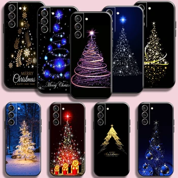 Linksmų Kalėdų Eglutė Elnias Telefono dėklas Samsung Galaxy S21 S22 S20 Ultra Plus FE S10 10E S8 S9 Plus atsparus smūgiams Atvejais, Minkštos TPU