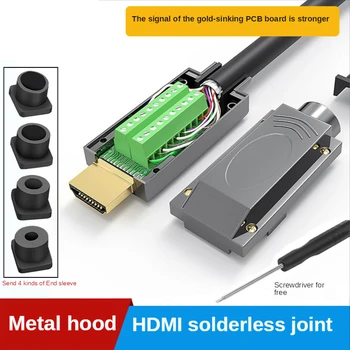 HDMI suderinama 2.0 solderless HD kabelio jungtis, HDMI solderless jungtis 4K HD laido priežiūros PASIDARYK pats vyras