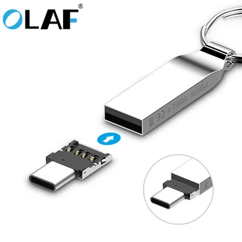 Olaf Mini OTG Tipas-C Su USB 3.0 Mobilusis Telefonas U Diskų Skaitytuvo Tablečių Adapteris otg kabeliu Converter 
