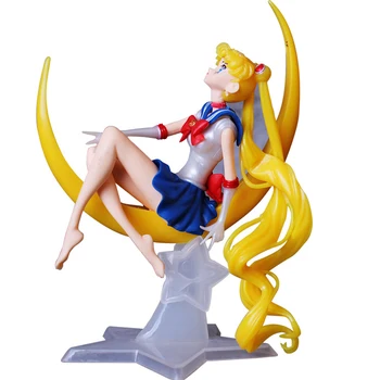 Anime Sailor Moon PVC Pav Stovėti Modelis Stalo Pasirašyti Žaislas Gerbėjai Gimtadienio, Kalėdų Dovanos ir Berniukams, ir Mergaitėms