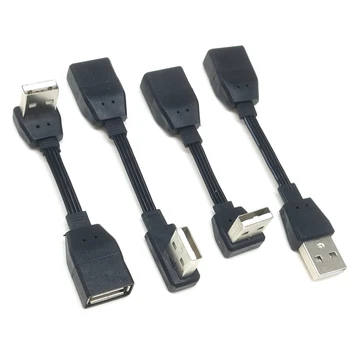 5CM 10CM 20CM 50CM 100CM USB prailginimo kabelis alkūnė 90 laipsnių stačiu kampu L-formos alkūnės duomenų kabelis USB2.0 alkūnė duomenų vyrų autobusų