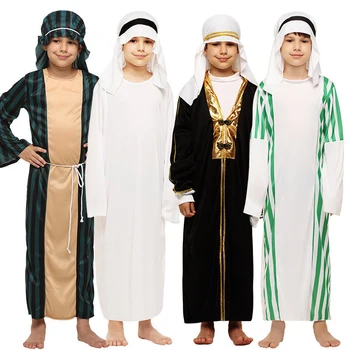 Vaiko Arabų Arabijos Šeichas Princas Karaliaus Kostiumas Vaikams Arabian Nights Cosplay Kostiumai Berniukams Helovyno Karnavalas puošniai Apsirengti
