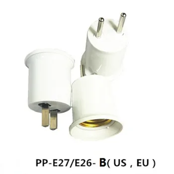 5vnt Europos Amerikoje Balta PBT ES MUMS E26 E27 LED Lemputės Bazės Konvertavimo Lamphead Energijos Taupymo Lempos laikiklis Lizdas