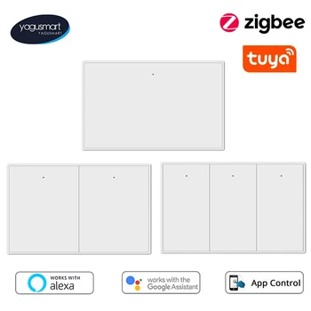 Yagusmart Tuya Zigbee Smart Switch Sienos Mygtukas Jungiklis SmartThing Alexa GoogleHome Kontrolės Nėra Neutralus SmartLife Balso Contro