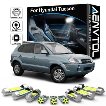 AENVTOL Automobilį, LED Interjero Šviesos Licencijos numerio ženklo Žibintas Rinkinys Canbus Už Hyundai Tucson 2004-2006 m. 2008 m. 2016 m. 2017 m. 2018 m. 2019 m. 2020 m. 2021 m. NX4