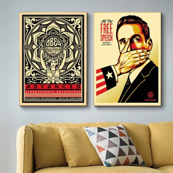 Shepard Fairey Derliaus Užsakymą Laikykitės Dažymo Plakatas Printmaking HD Nuotraukų, Spausdinta ant Drobės, Naudojamos Kambaryje Namų Dekoro Sienos Menas