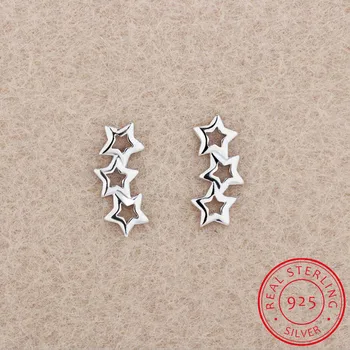925 silver needle Tuščiaviduriai Star, Cirkonio Stud Auskarai Paprasta Bauda Papuošalai Moterims Boucle D ' oreille S-e151