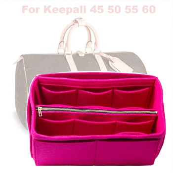 Tinka Keepall 45 50 55 60 Įterpti Organizatorius Piniginės Rankinės Bag Bag-3MM Premium Veltinio(Rankų darbo/20 Spalvų)w/Nuimamas Zip Kišenėje