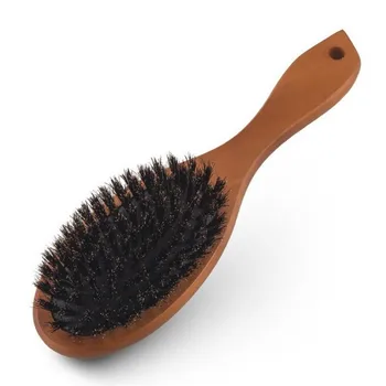 Natūralus Šerno Šerių Hairbrush Masažas Šukos Anti-Static Plaukų Galvos Odą Šepečiu Buko Medžio Rankena Plaukų Šepetys Šukos Stilius Įrankis 30#