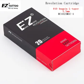 RC1023M1C-1 EZ Revoliucijos Tatuiruotė Adatos Kasetės, Lenktas /Apvalus Magnum(CM/RM) #10 0,30 mm, mašinų ir spaustuvai, 20pcs /box