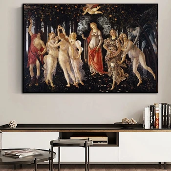 Žinomų Tapybos Pavasaris-Sandro Botticelli Drobės Tapybos Plakatai ir Spausdina Sienos Menas Nuotraukas Kambarį Namo Apdaila