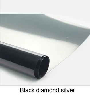 Black Diamond Sidabro Vandeniui Langų Plėvelė Vienas Būdas Veidrodis Sidabro Izoliacija Lipdukai UV Atmetimo Privatumo Lango Atspalvis, Filmai